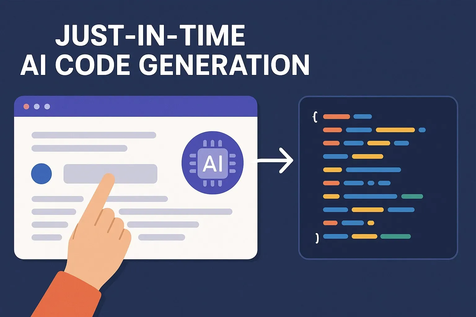 Just‑in‑time AI code generation: build the view you need now, not the whole app