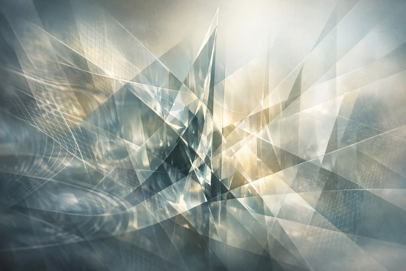 Abstract illustration of fractured translucent shapes suggesting persuasive uncertainty and partial truth