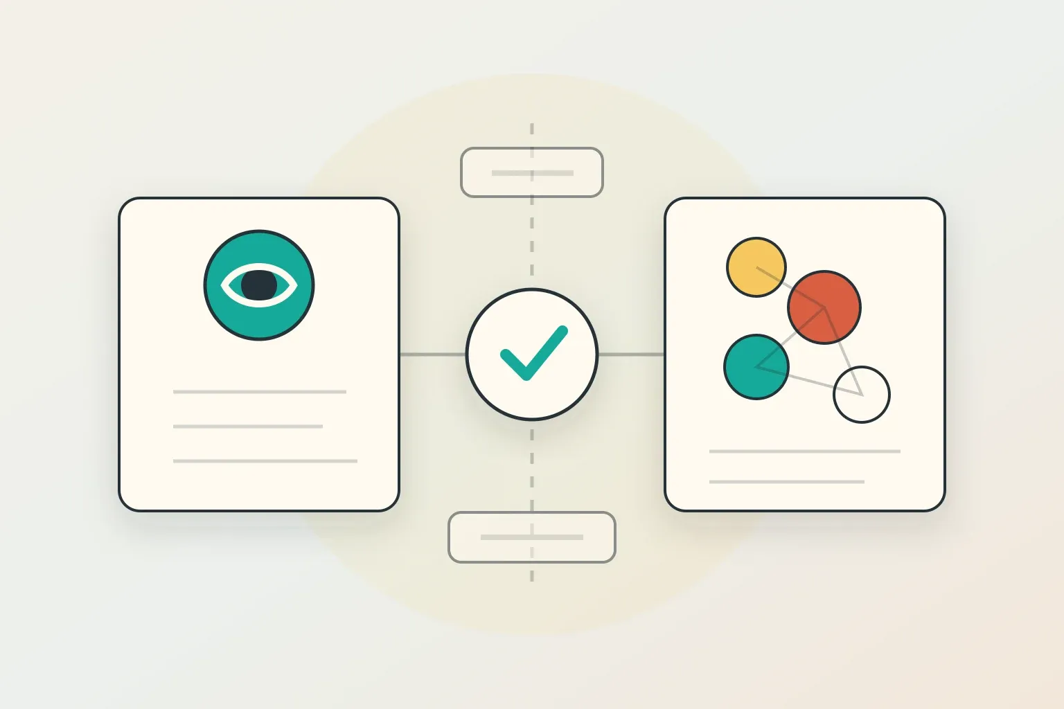 Editorial illustration of a decision point between a single-agent system and a multi-agent architecture
