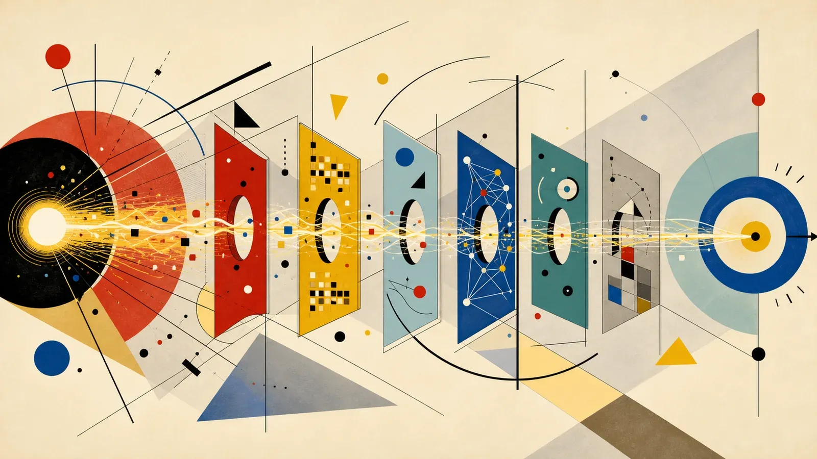 Abstract illustration of AI adoption moving through engineering operating conditions