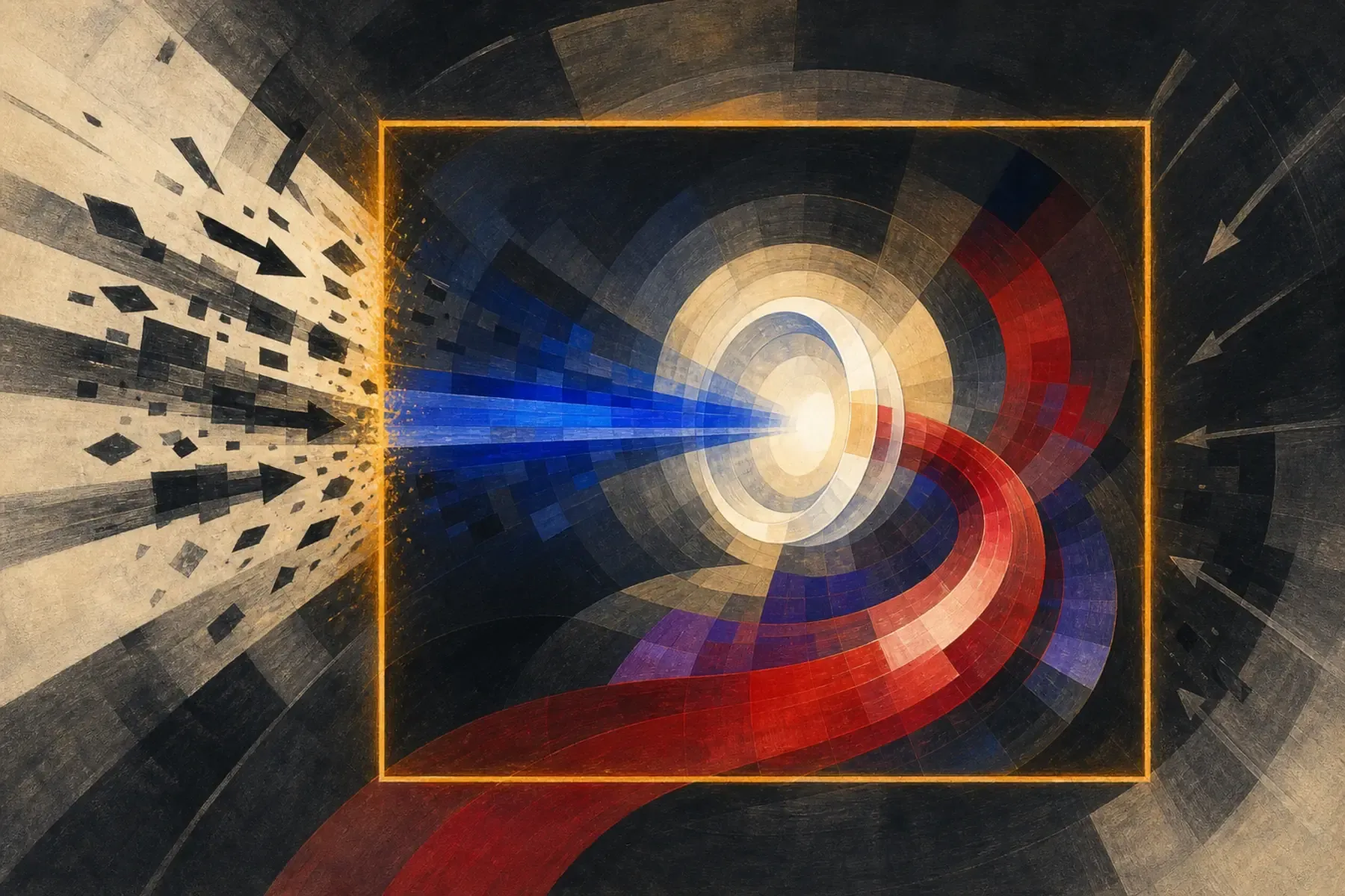 Abstract illustration of an outer firewall containing a reviewer whose internal judgement has been redirected